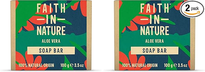 Faith In Nature Natural Aloe Vera Hand Soap Bar 100g x2