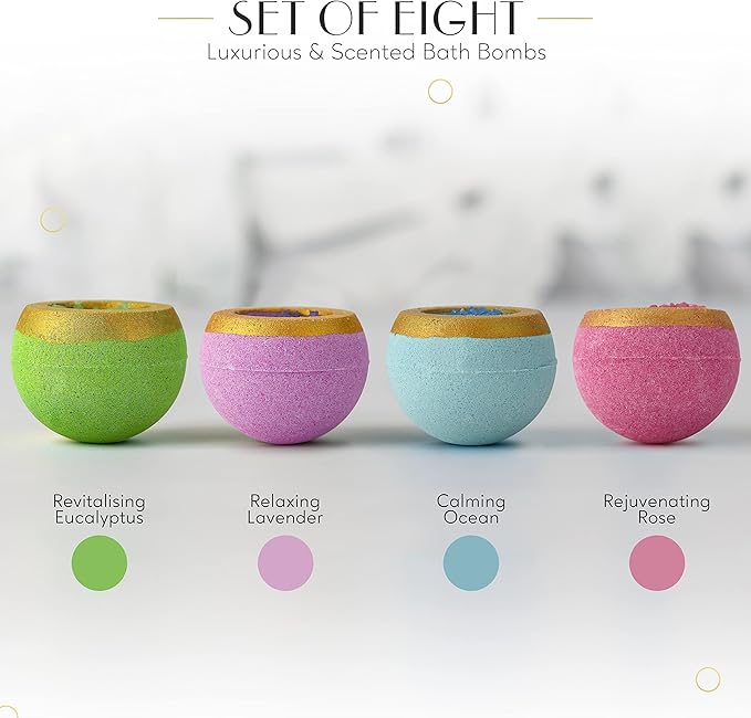 Luxury Bath Bomb Gift Set – 8 Bath Bombs in Premium Gift Box
