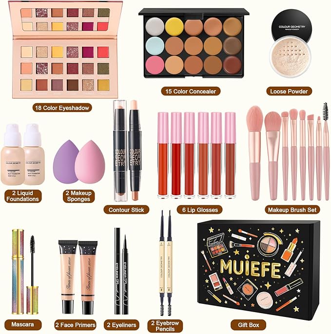 Makeup Set, All in One Make Up Starter Kit, Cosmetic Makeup Bundle
