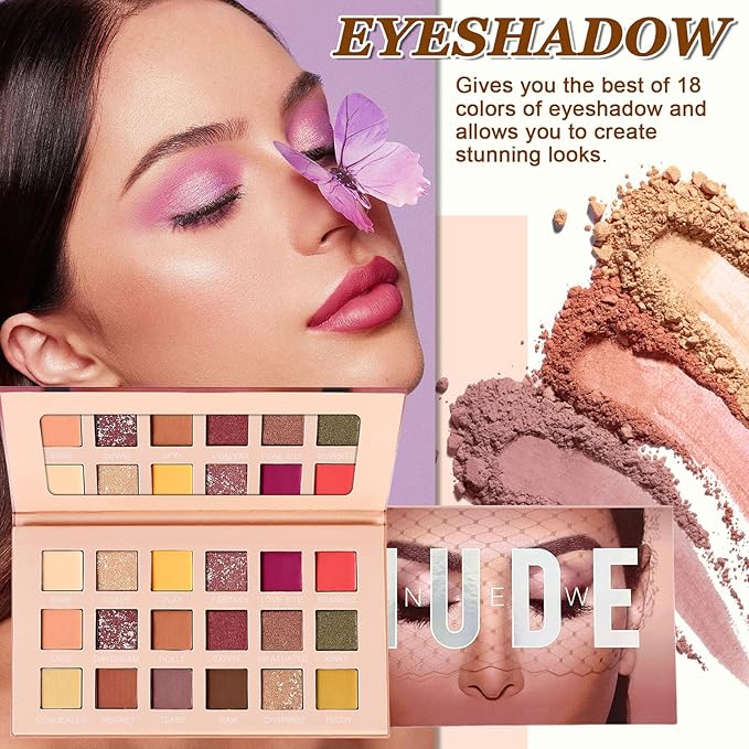 Makeup Set, All in One Make Up Starter Kit, Cosmetic Makeup Bundle