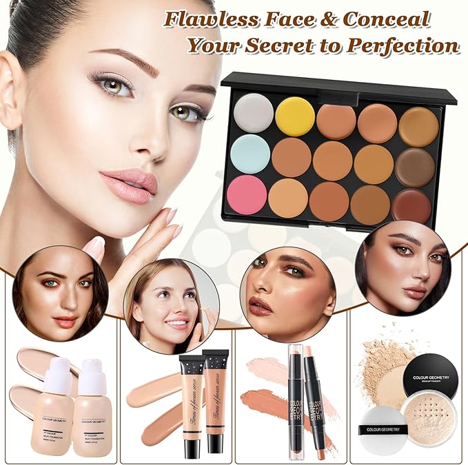 Makeup Set, All in One Make Up Starter Kit, Cosmetic Makeup Bundle