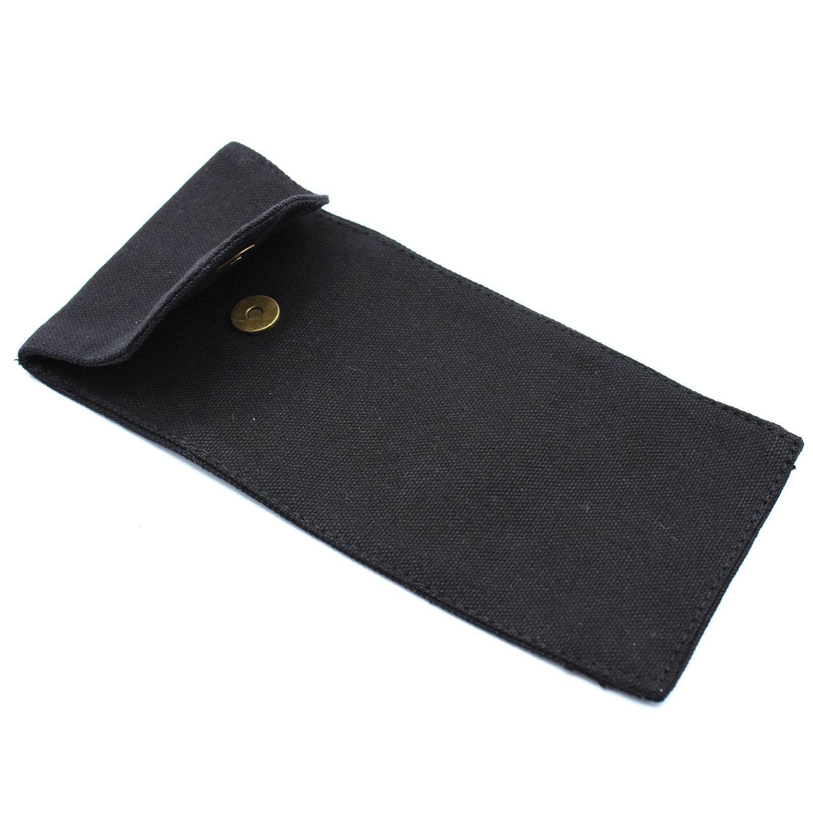 Cotton Pouch for Gemstone Face Rollers – Black (9 × 19 cm)